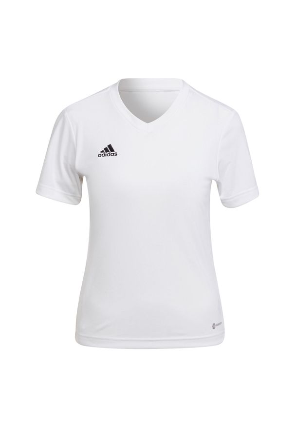 Koszulka piłkarska damska Adidas Entrada 22 Jersey. Kolor: biały. Materiał: poliester. Sport: piłka nożna