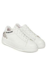 Love Moschino - LOVE MOSCHINO Sneakersy JA15305G0NIAL10A Biały. Kolor: biały. Materiał: skóra #4