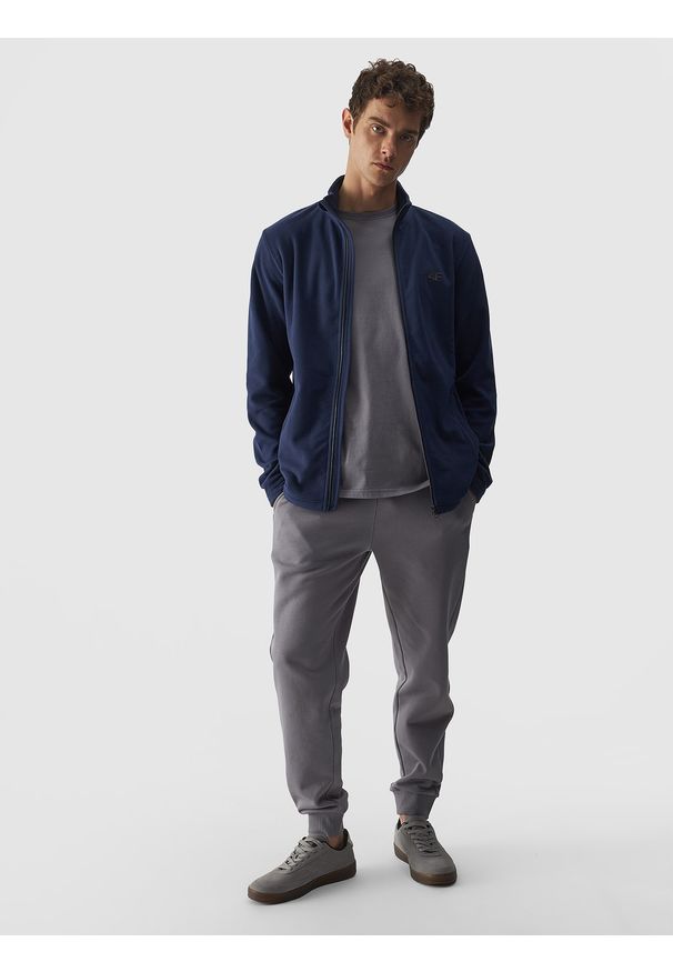 4f - 4F Polar regular ze stójką męski - granatowy 3XL. Typ kołnierza: kołnierzyk stójkowy. Kolor: niebieski. Materiał: polar. Wzór: gładki. Sezon: zima. Sport: turystyka piesza, wspinaczka, snowboard, narciarstwo