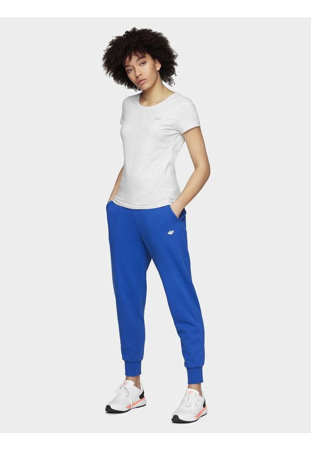4f - 4F T-shirt slim gładki damski XS. Okazja: na uczelnię, do pracy, na co dzień. Kolor: biały. Materiał: bawełna, dzianina, elastan, materiał. Długość rękawa: krótki rękaw. Długość: krótkie. Wzór: gładki. Styl: klasyczny, sportowy, casual, elegancki