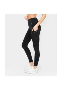 Legginsy z kieszeniami Carpatree Libra czarne. Stan: podwyższony. Kolor: czarny. Materiał: materiał. Sport: fitness