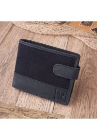 PAOLO PERUZZI - Portfel skórzany męski RFID czarny Paolo Peruzzi T-03. Kolor: czarny. Materiał: bawełna #1