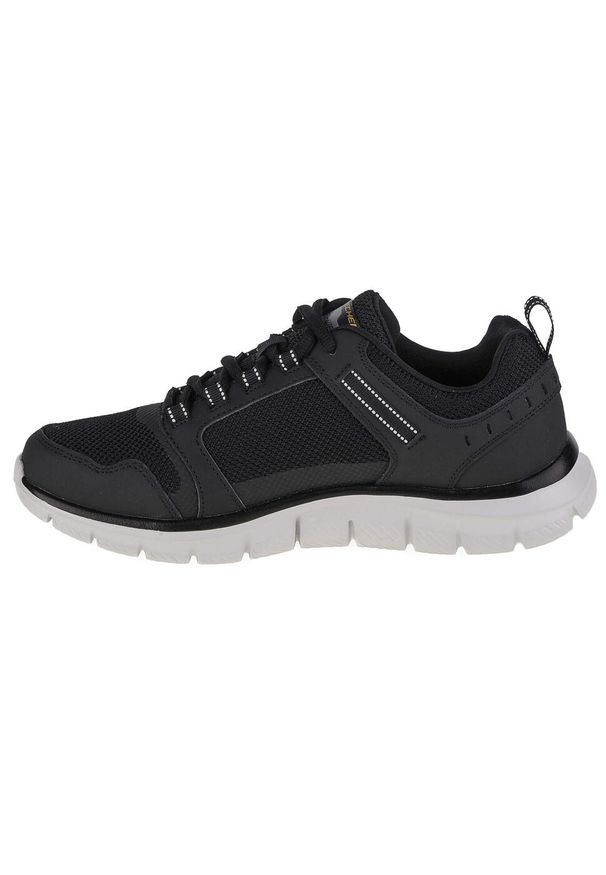 skechers - Buty do chodzenia męskie Skechers Track Knock. Zapięcie: sznurówki. Kolor: żółty, wielokolorowy, czarny, szary. Materiał: materiał, syntetyk, tkanina. Szerokość cholewki: normalna. Sport: turystyka piesza