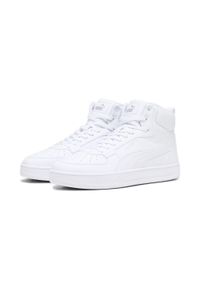 Puma - Sneakersy Caven 2.0 Mid PUMA White Silver Metallic. Kolor: biały, wielokolorowy, szary. Materiał: guma, syntetyk, tkanina, materiał. Sezon: lato