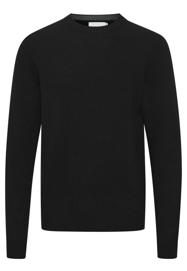 Casual Friday Sweter 20503970 Czarny Regular Fit. Okazja: na co dzień. Kolor: czarny. Materiał: wełna. Styl: casual