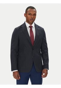TOMMY HILFIGER - Tommy Hilfiger Marynarka MW0MW39743 Granatowy Slim Fit. Kolor: niebieski. Materiał: bawełna #1