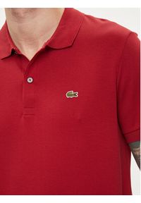 Lacoste Polo DH2050 Bordowy Regular Fit. Typ kołnierza: polo. Kolor: czerwony. Materiał: bawełna #3