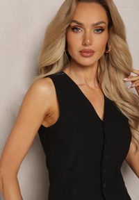 Renee - Czarny Garniturowy Komplet Kamizelka i Proste Spodnie High Waist Nithriella. Kolor: czarny #4