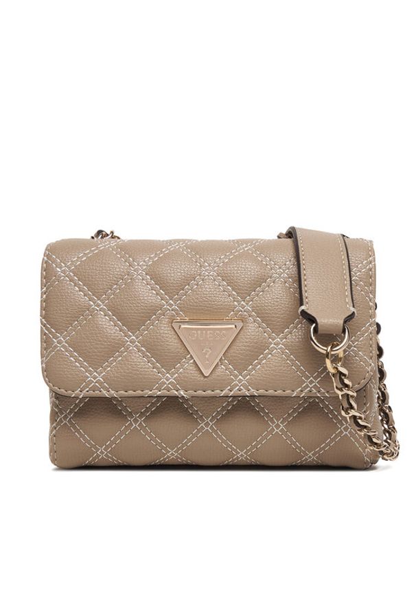 Guess Torebka Giully II Mini HWQG96 73740 Beżowy. Kolor: beżowy. Materiał: skórzane