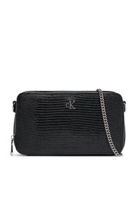 Calvin Klein Torebka Lizard Embossed Lthr Mini Wallet LV04F1071G Czarny. Kolor: czarny. Materiał: skórzane