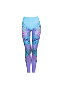 Legginsy sportowe damskie DEEP TRIP Ariel. Kolor: niebieski. Sport: joga i pilates