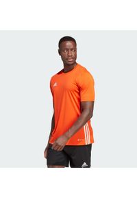 Koszulka do piłki nożnej męska Adidas Tabela 23 Jersey. Kolor: pomarańczowy, biały, wielokolorowy. Materiał: jersey