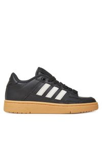 Adidas - adidas Sneakersy Rapid Court Low J JQ1728 Czarny. Kolor: czarny. Materiał: skóra