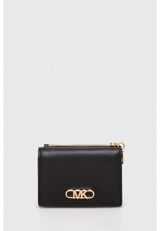 MICHAEL Michael Kors portfel skórzany damski kolor czarny. Kolor: czarny. Materiał: skóra
