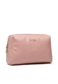 Guess - Kosmetyczka GUESS - Emelyn Accessories PWEMEL P1315 ROS. Kolor: różowy. Materiał: skóra #1