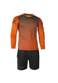 Komplet bramkarski Givova Kit Manchester. Kolor: czarny, pomarańczowy, wielokolorowy. Materiał: poliester. Sport: piłka nożna