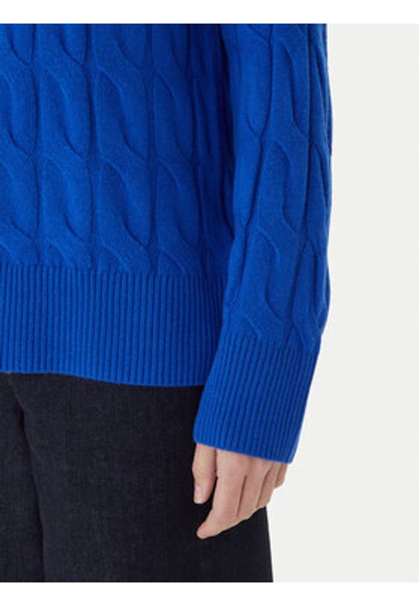 TOMMY HILFIGER - Tommy Hilfiger Golf WW0WW46791 Niebieski Regular Fit. Typ kołnierza: golf. Kolor: niebieski. Materiał: wełna