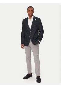 BOSS Marynarka Hutson Peak 262 50561857 Niebieski Slim Fit. Kolor: niebieski. Materiał: len #3