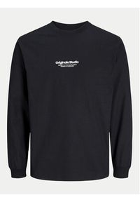 Jack & Jones Longsleeve Vesterbro 12251775 Czarny Loose Fit. Kolor: czarny. Materiał: bawełna. Długość rękawa: długi rękaw #3