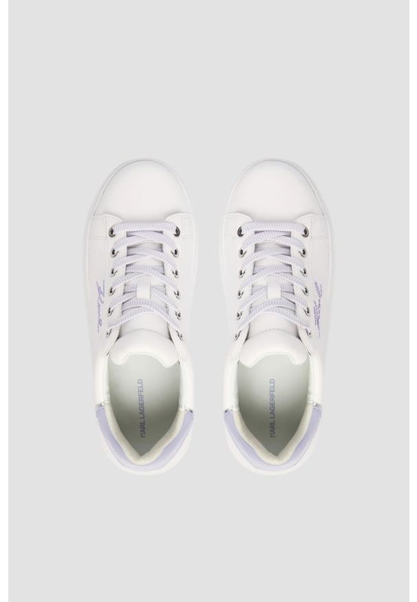 Karl Lagerfeld - KARL LAGERFELD Białe sneakersy damskie KAPRI Rhinestone Karl Trim, Rozmiar 37. Okazja: na co dzień. Kolor: biały. Wzór: aplikacja