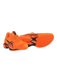 Buty do tenisa męskie Asics Solution Speed Ff 3 Clay. Kolor: pomarańczowy. Materiał: materiał, syntetyk. Szerokość cholewki: normalna. Sport: tenis