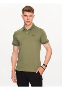 Guess Polo Nolan M3YP66 KBL51 Zielony Slim Fit. Typ kołnierza: polo. Kolor: zielony. Materiał: bawełna #1