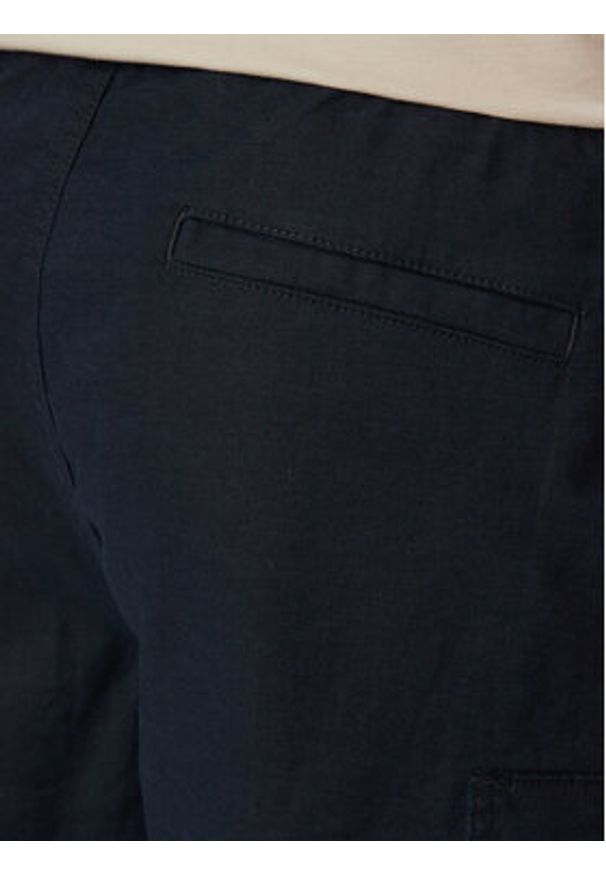 BOSS Szorty materiałowe Sisla 50559366 Granatowy Relaxed Fit. Kolor: niebieski. Materiał: len