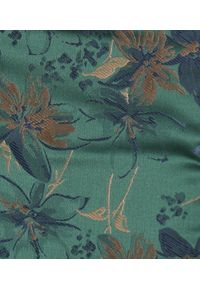 Mucha Męska w Zestawie z Poszetką - Alties - Zieleń, Duże Kwiaty. Wzór: kwiaty. Styl: elegancki, sportowy #5