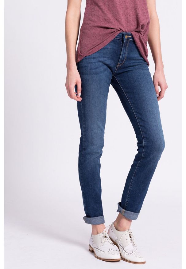 Wrangler - Jeansy Authentic Blue. Kolor: niebieski