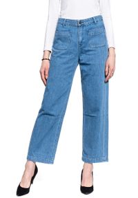 Lee - DAMSKIE SPODNIE JEANSOWE LEE WIDE LEG L30YRCNC 112106896