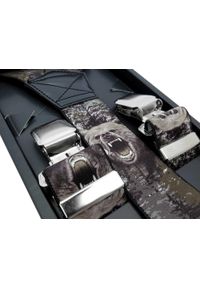 Modini - Szare szelki do spodni - niedźwiedzie SZ127. Kolor: szary. Materiał: skóra, guma #1