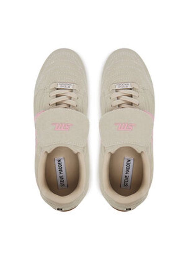 Steve Madden Sneakersy Freekick-E SM19000136 Beżowy. Kolor: beżowy. Materiał: zamsz, skóra