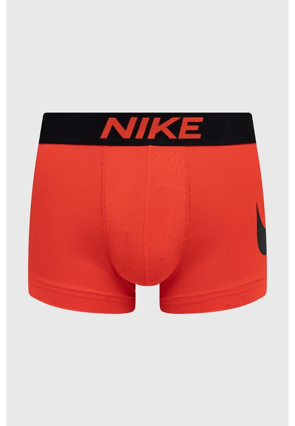 Nike - Bokserki. Kolor: czerwony. Materiał: włókno, skóra, tkanina
