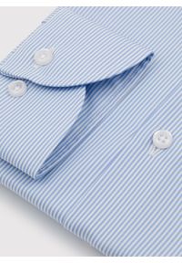Pako Lorente - PAKO LORENTE – Bawełniana koszula męska w niebieskie paski. Kolor: niebieski. Materiał: bawełna. Długość rękawa: długi rękaw. Długość: długie. Wzór: paski #5