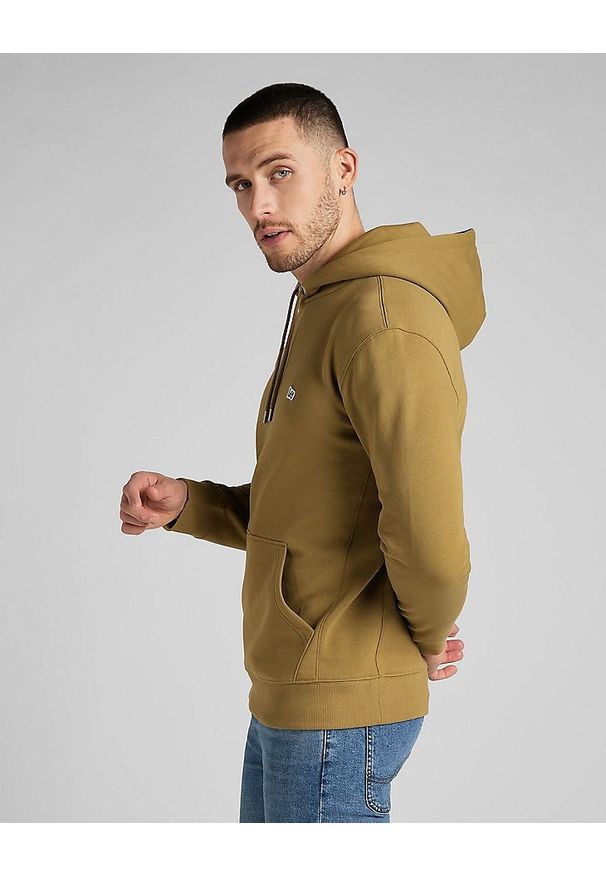 Lee - LEE PLAIN HOODIE MĘSKA BLUZA KLASYCZNA LOGO KAPTUR AMMONITE L80YRY85 112321576. Styl: klasyczny