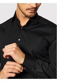 Calvin Klein Koszula Poplin K10K108229 Czarny Slim Fit. Kolor: czarny. Materiał: bawełna #4