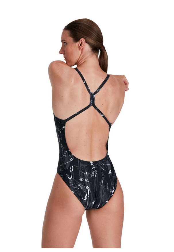 Strój Kąpielowy Speedo Rippleback – Czarno-biały – Rozmiar 28. Kolor: czarny