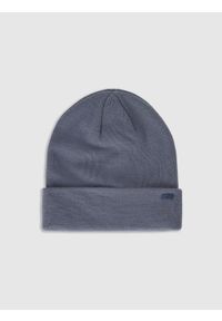 4f - 4F Czapka beanie uniseks - granatowa Uniwersalny. Kolor: niebieski. Materiał: syntetyk, materiał. Sezon: zima. Styl: casual #1