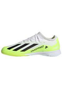 Adidas - Buty piłkarskie adidas X Crazyfast.3 In Jr IE1563 białe białe. Zapięcie: sznurówki. Kolor: biały. Materiał: syntetyk, guma. Sport: piłka nożna