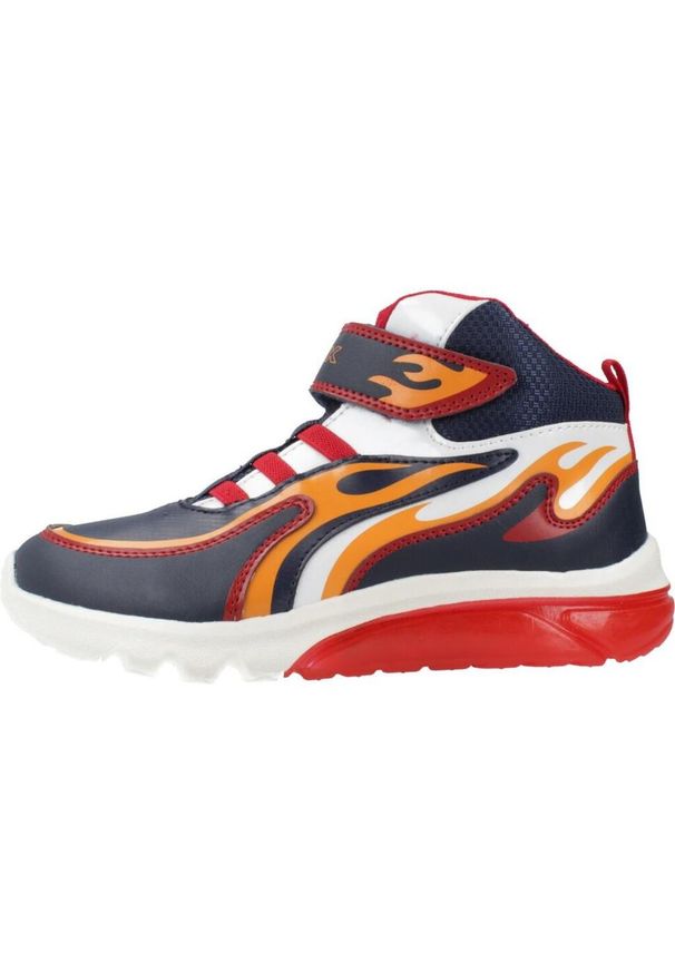 Geox - Buty GEOX J CIBERDRON BOY Niebieski. Kolor: niebieski, czerwony, wielokolorowy. Materiał: syntetyk, tkanina. Sport: turystyka piesza