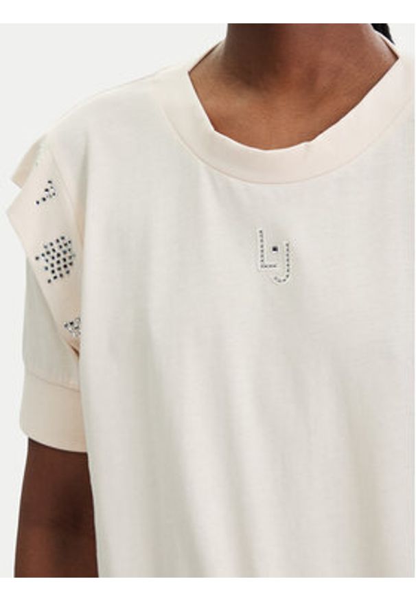 Liu Jo Sport Bluzka TA6030 JS923 Beżowy Regular Fit. Kolor: beżowy. Materiał: bawełna. Styl: sportowy