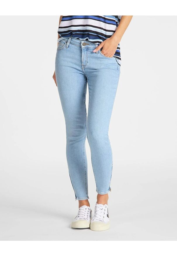 Lee - LEE SCARLETT SKINNY CROPPED DAMSKIE SPODNIE JEANSOWE LIGHT COROVAL L30CMFOC