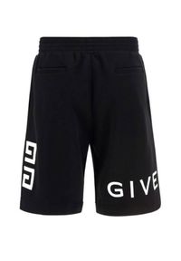 Givenchy - GIVENCHY - Czarne szorty z logo. Kolor: czarny. Materiał: bawełna #3