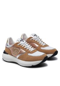 Love Moschino - LOVE MOSCHINO Sneakersy JA15455G0LIN210A Brązowy. Kolor: brązowy. Materiał: materiał #3