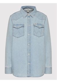Wrangler Koszula jeansowa Heritage W5S96OX4E 112146160 Niebieski Regular Fit. Kolor: niebieski. Materiał: jeans, bawełna #3
