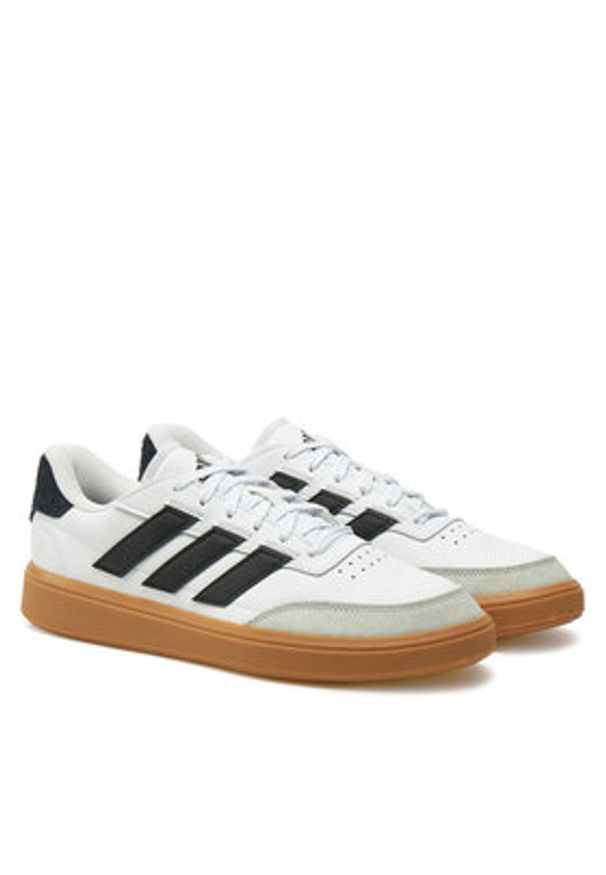 Adidas - adidas Sneakersy Courtblock JS4116 Biały. Kolor: biały. Materiał: skóra