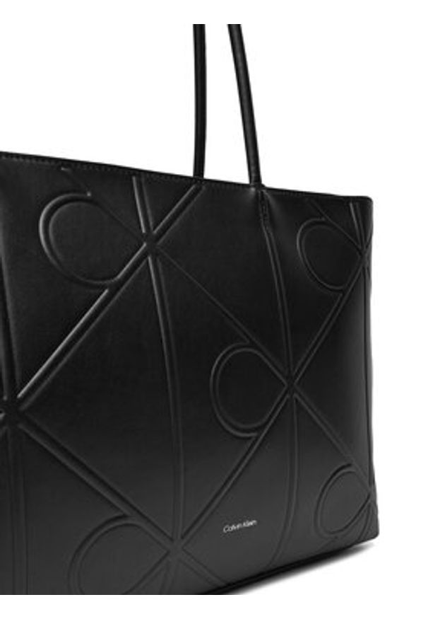 Calvin Klein Torebka LV04F3196G Czarny. Kolor: czarny. Materiał: skórzane