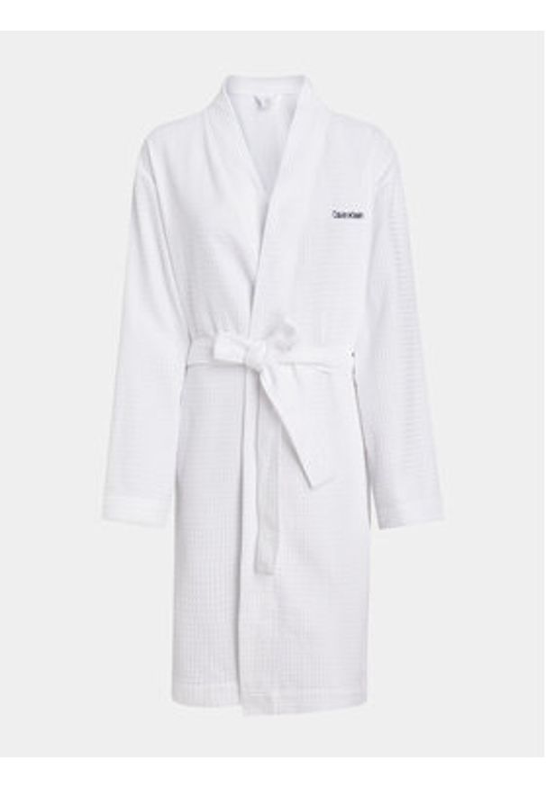 Calvin Klein Underwear Szlafrok 000QS7053E Biały. Kolor: biały. Materiał: syntetyk