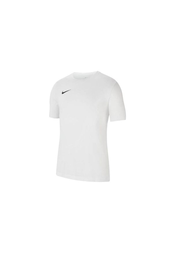 T-shirt sportowy z krótkim rękawem męski Nike Dri-Fit Park 20 Tee. Kolor: biały. Materiał: poliester, bawełna. Długość rękawa: krótki rękaw. Technologia: Dri-Fit (Nike). Długość: krótkie. Sport: fitness