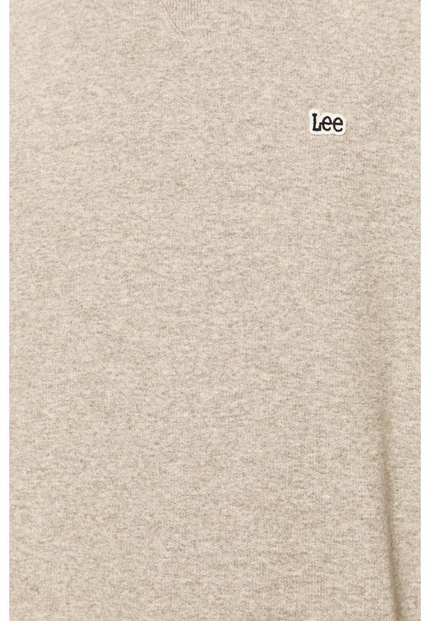 Lee - Bluza. Okazja: na co dzień. Kolor: szary. Materiał: dzianina. Wzór: gładki. Styl: casual